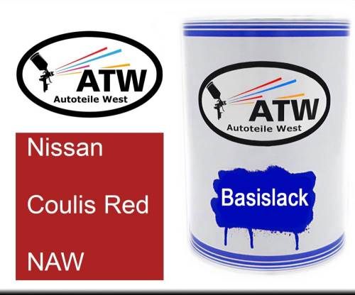 Nissan, Coulis Red, NAW: 500ml Lackdose, von ATW Autoteile West.